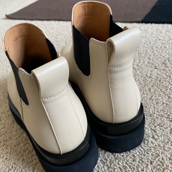 Track Outsole Leather Ankle Boots Size 8 - Picture 6 of 17